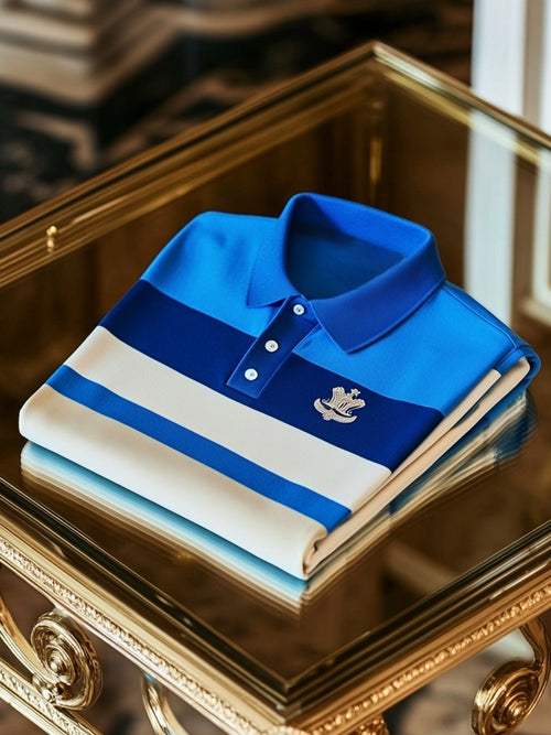 Men's Vintage Business Long Sleeve Polo Shirt