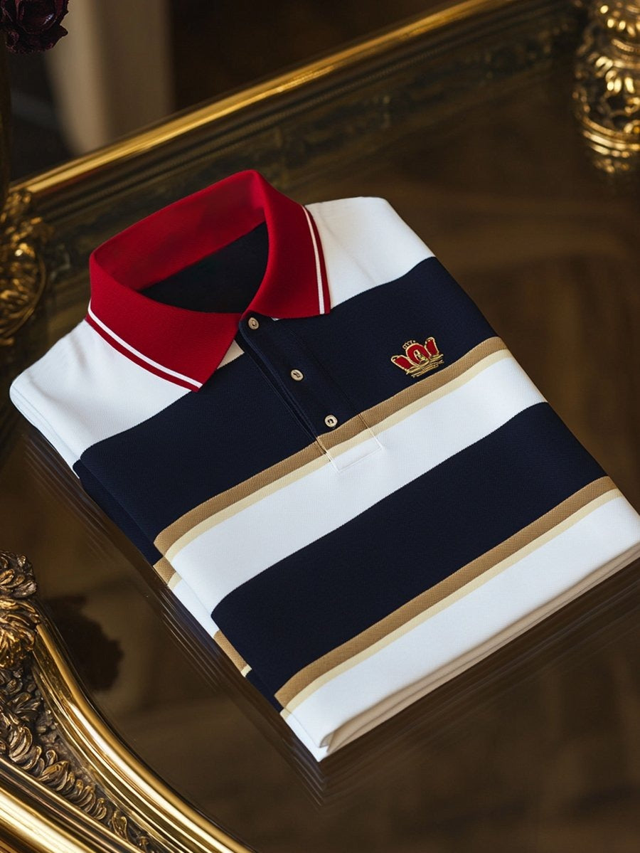 Men's Vintage Business Long Sleeve Polo Shirt