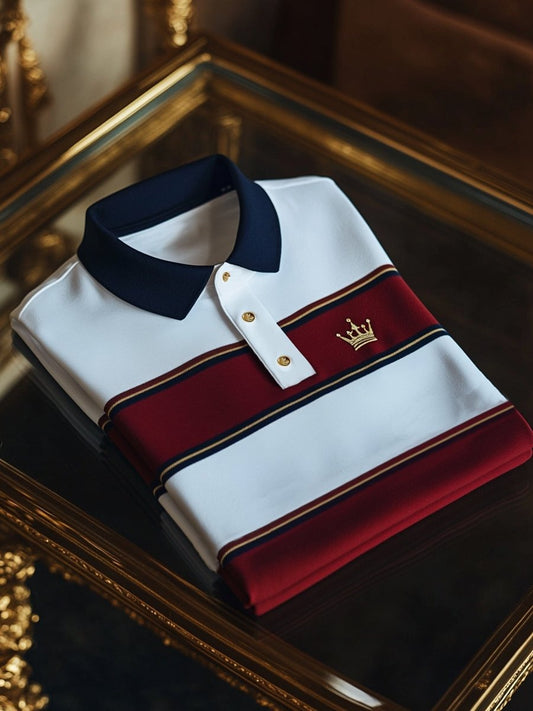 Men's Vintage Business Long Sleeve Polo Shirt