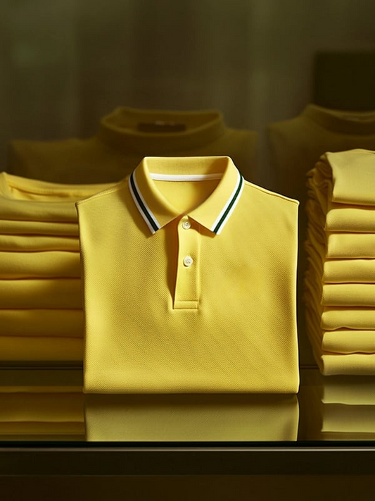 Men's Classic Business   Logo Short Sleeve Polo Shirt