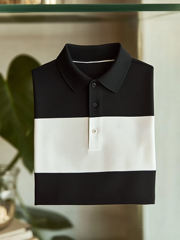 Men's Classic Business   Logo Short Sleeve Polo Shirt