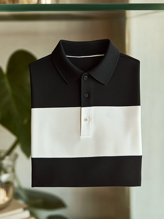 Men's Classic Business   Logo Short Sleeve Polo Shirt