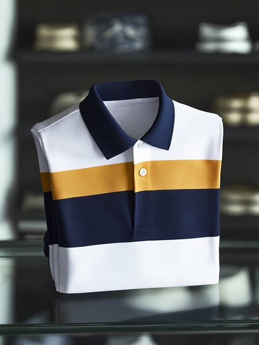 Men's Classic Business   Logo Short Sleeve Polo Shirt
