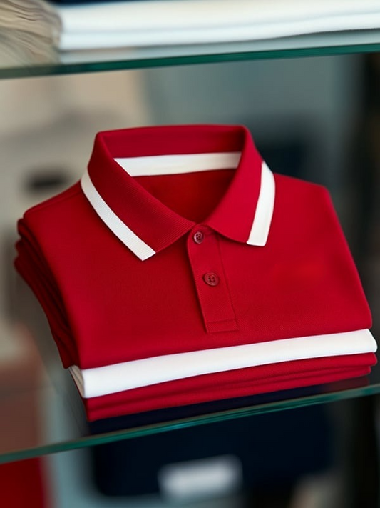 Men's Classic Business   Logo Short Sleeve Polo Shirt