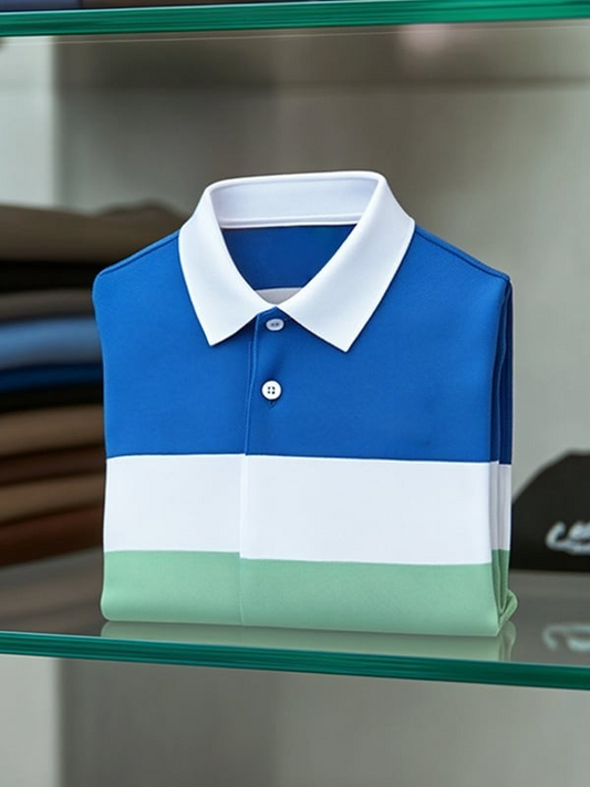 Men's Classic Business Logo Short Sleeve Polo Shirt