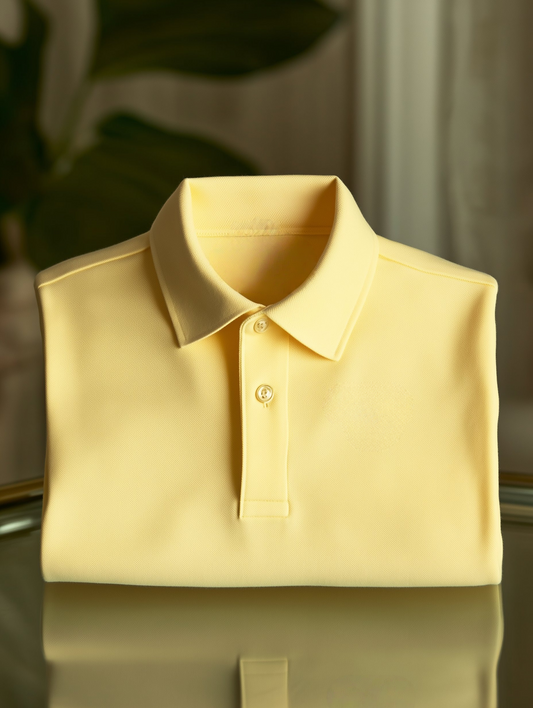 Men's Classic Business Old Money Button Short Sleeve Polo Shirt