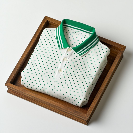 Men's Business Casual   Embroidered Button Short Sleeve Polo Shirt