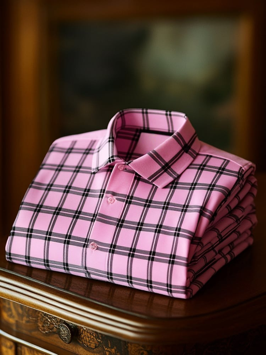 Men's Classic Business Logo Button Short Sleeve Polo Shirt