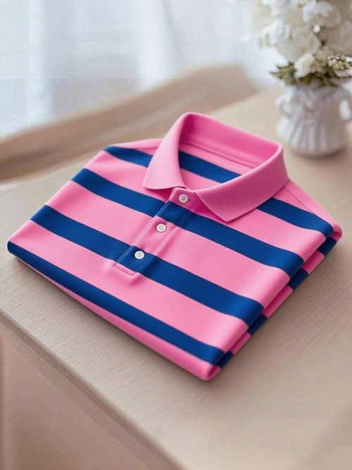 Men's Business Casual Button Short Sleeve Polo Shirt