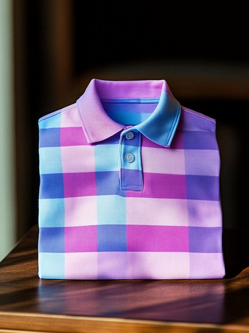 Men's Classic Business Logo Button Short Sleeve Polo Shirt