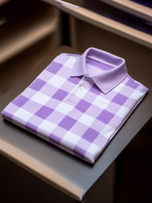 Men's Classic Business Logo Button Short Sleeve Polo Shirt