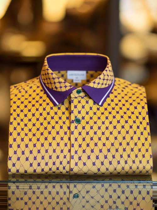 Men's Classic Business Logo Button Short Sleeve Polo Shirt