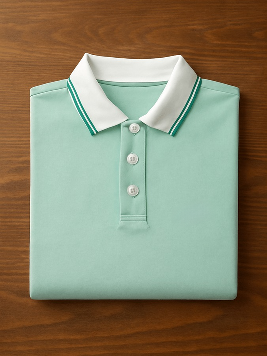 Men's Business Casual Printed Polo Shirt