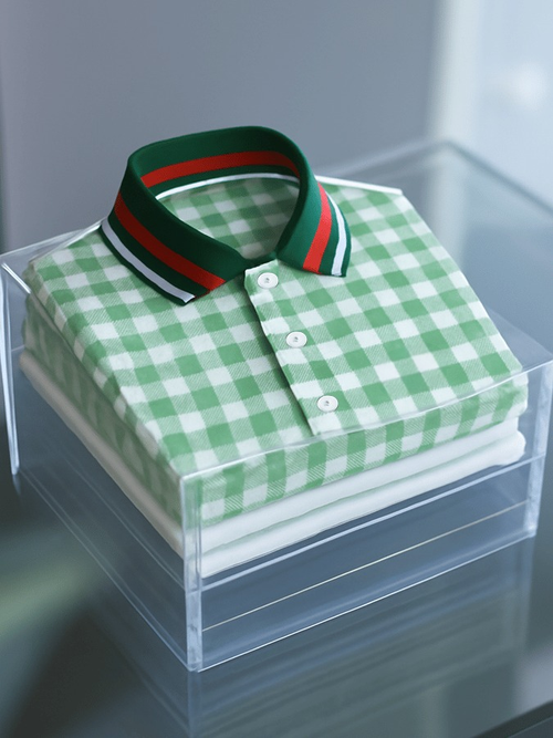 Men's Business Casual Printed Short Sleeve Polo Shirt