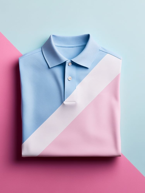 Men's Classic Business Logo Button Short Sleeve Polo Shirt