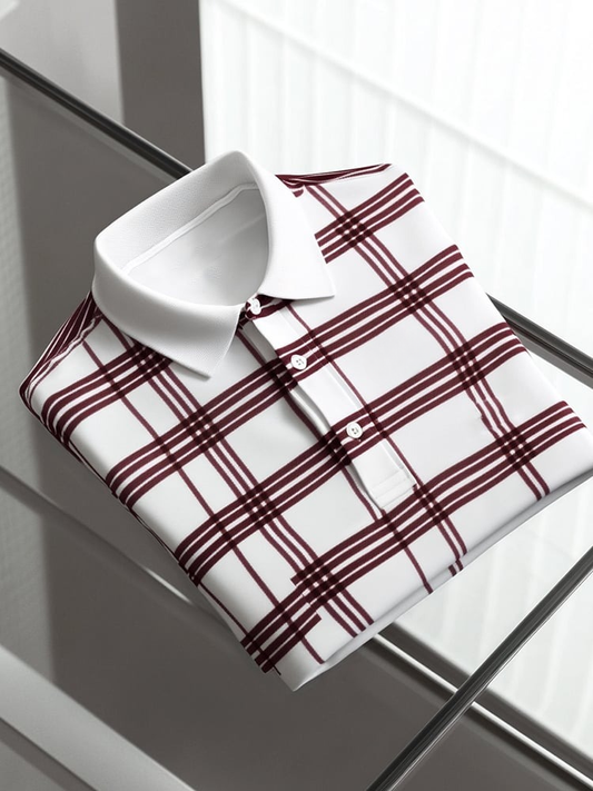 Men's Business Casual Button Short Sleeve Polo Shirt