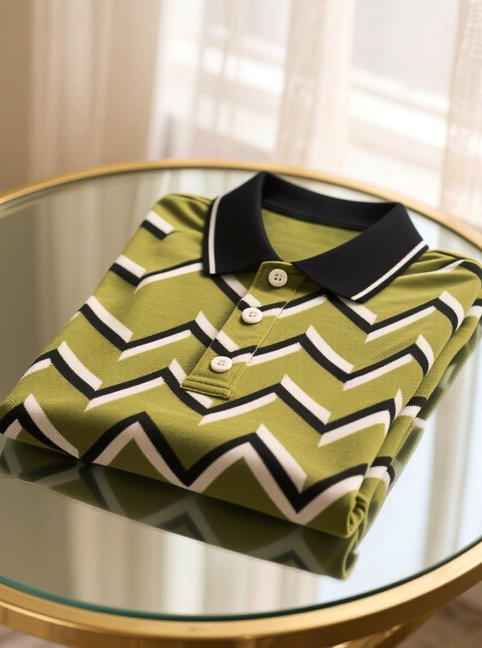 Men's Business Union Jack Casual Button Short Sleeve Polo Shirt