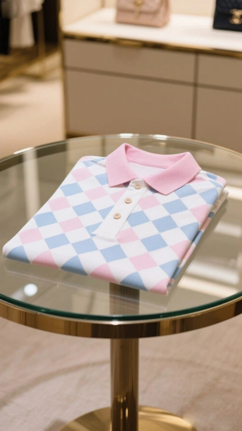 Men's Business Casual Button Short Sleeve Polo Shirt