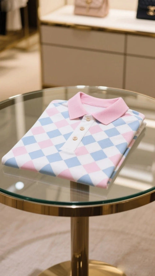 Men's Business Casual Button Short Sleeve Polo Shirt