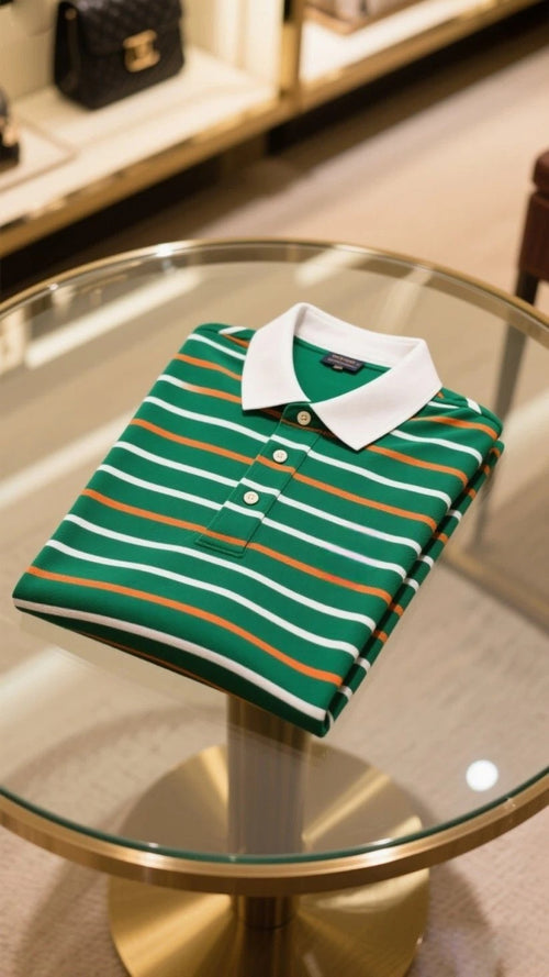Men's Business Casual Button Short Sleeve Polo Shirt