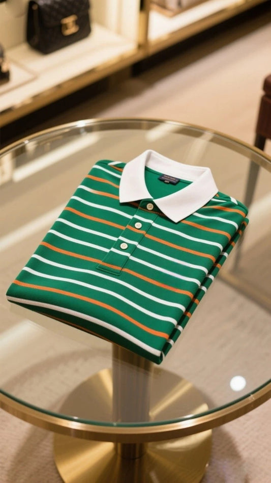Men's Business Casual Button Short Sleeve Polo Shirt