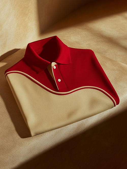 Men's Classic Business Logo Button Short Sleeve Polo Shirt