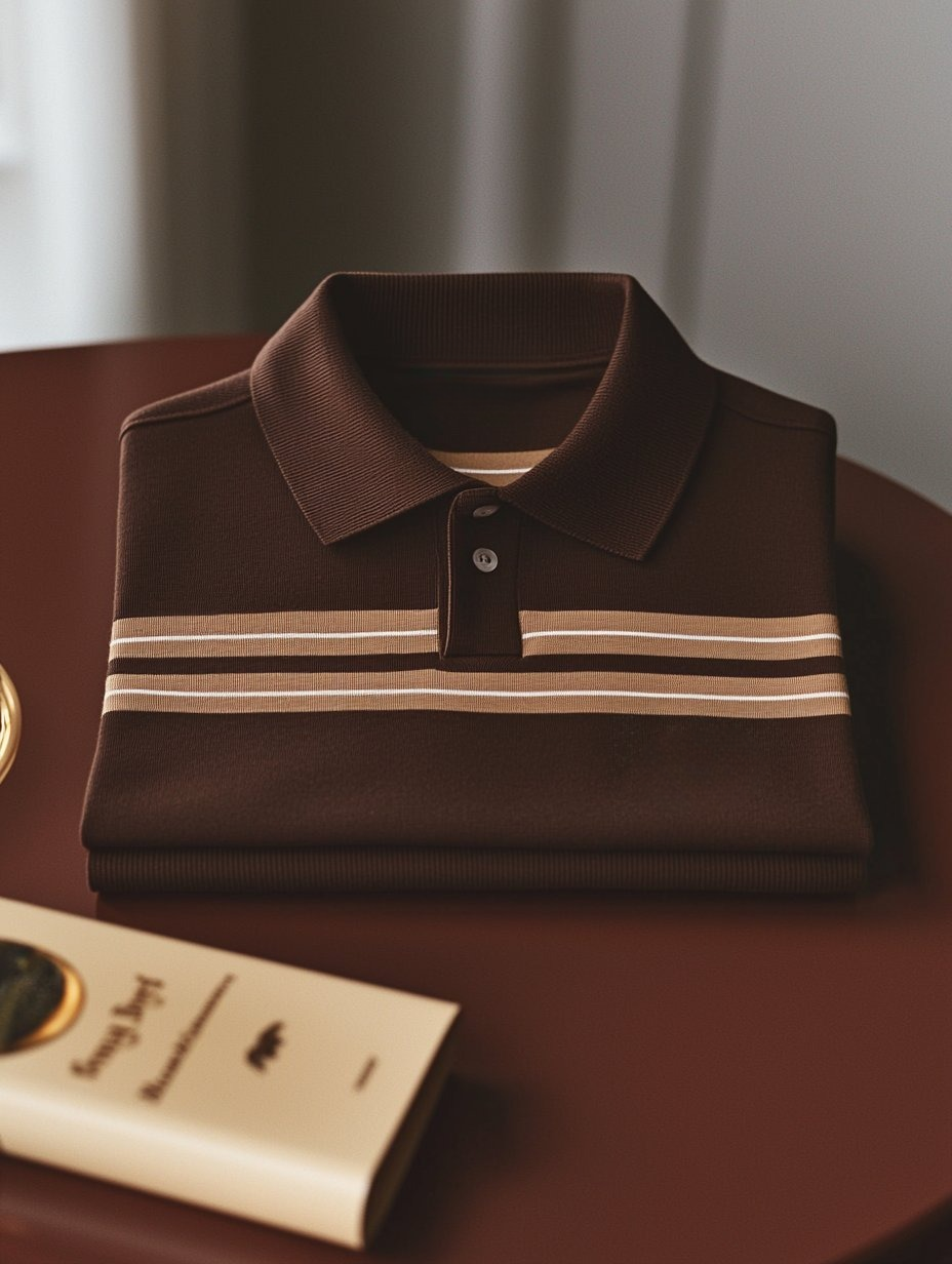 Men's Business Casual Button Short Sleeve Polo Shirt