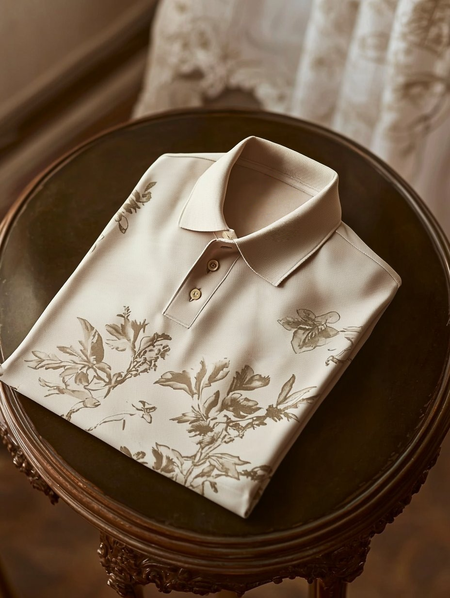 Men's Business Casual Button Short Sleeve Polo Shirt