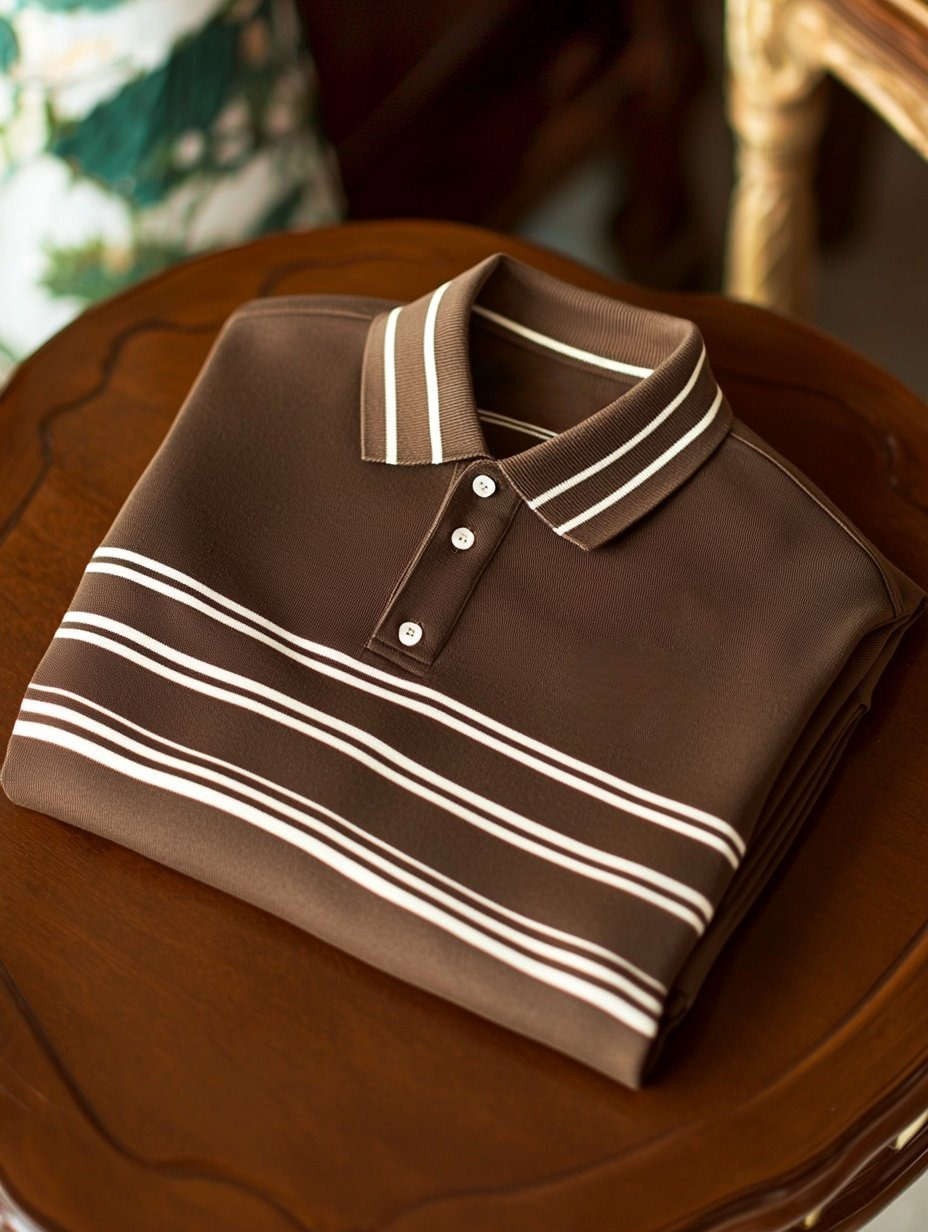 Men's Business Casual Button Short Sleeve Polo Shirt