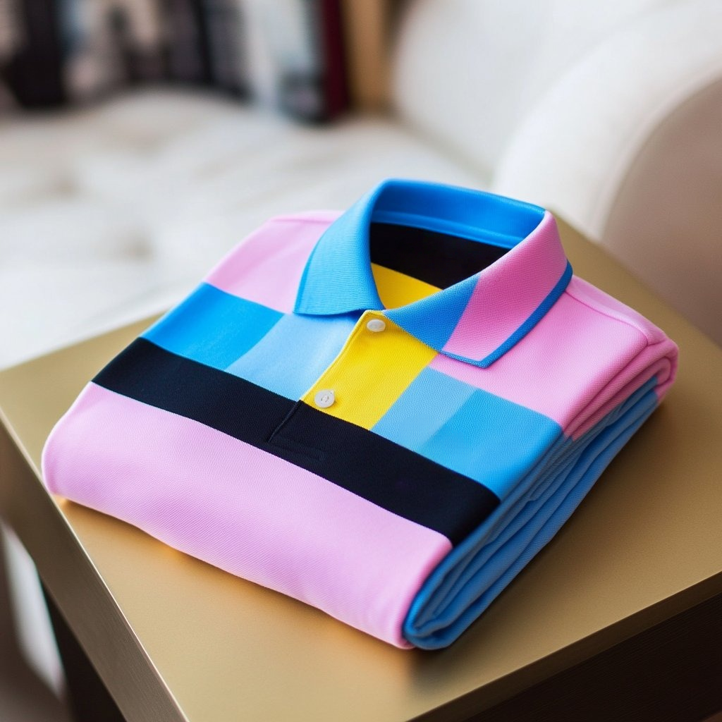 Men's Classic Business Logo Button Short Sleeve Polo Shirt