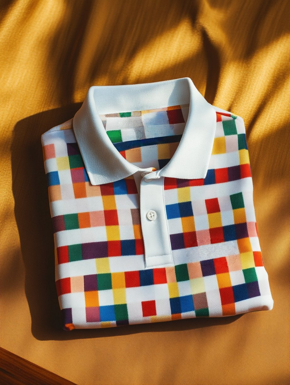 Men's Business Casual Button Short Sleeve Polo Shirt