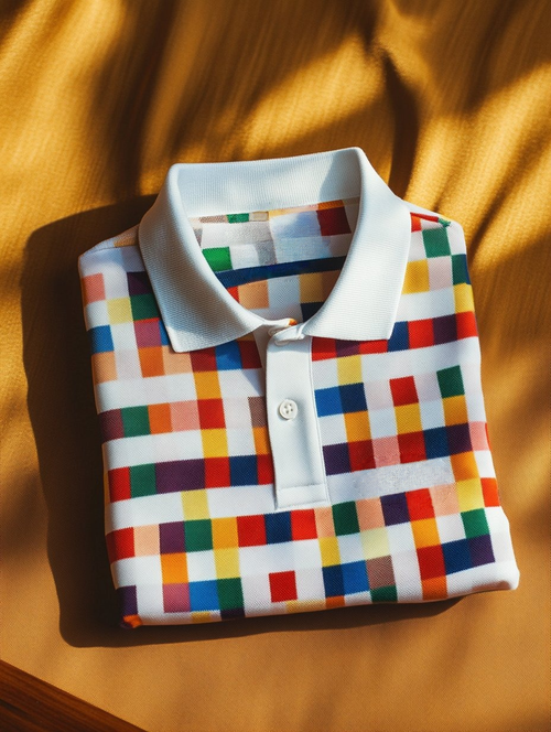 Men's Business Casual Button Short Sleeve Polo Shirt