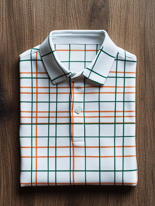Men's Business Casual Button Short Sleeve Polo Shirt