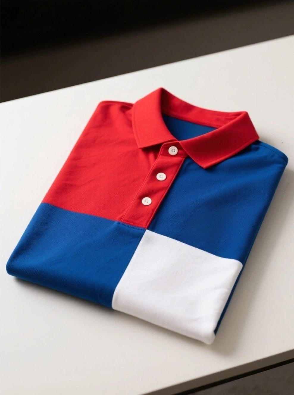 Men's Business Casual Button Short Sleeve Polo Shirt