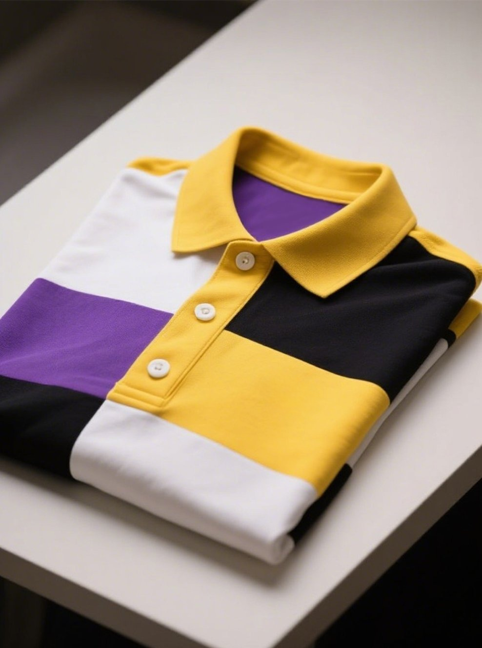 Men's Business Casual Button Short Sleeve Polo Shirt