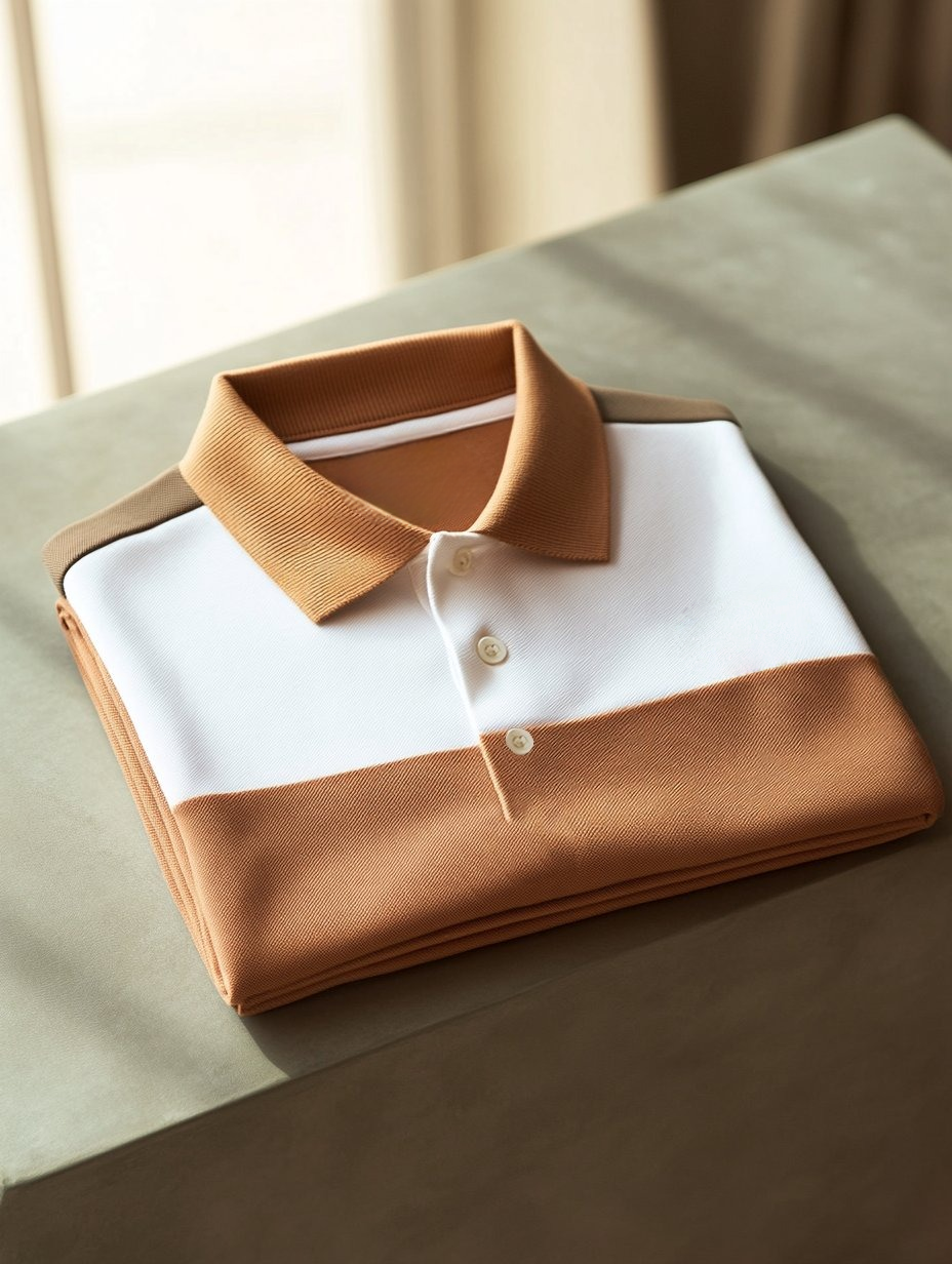 Men's Business Casual Button Short Sleeve Polo Shirt