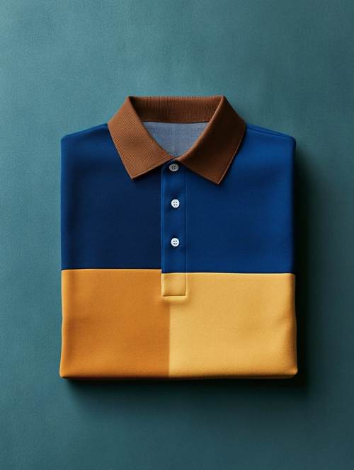 Men's Business Casual Button Short Sleeve Polo Shirt