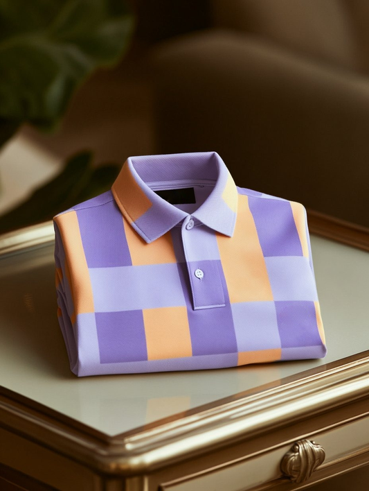 Men's Business Casual Button Short Sleeve Polo Shirt