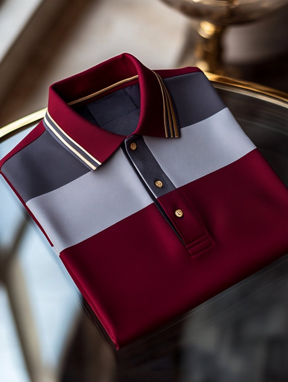 Men's Business Casual Button Short Sleeve Polo Shirt
