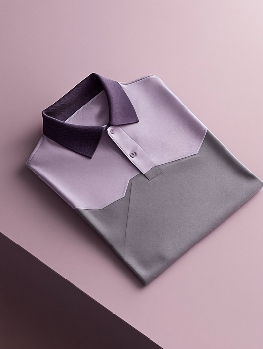 Men's Business Casual Button Short Sleeve Polo Shirt