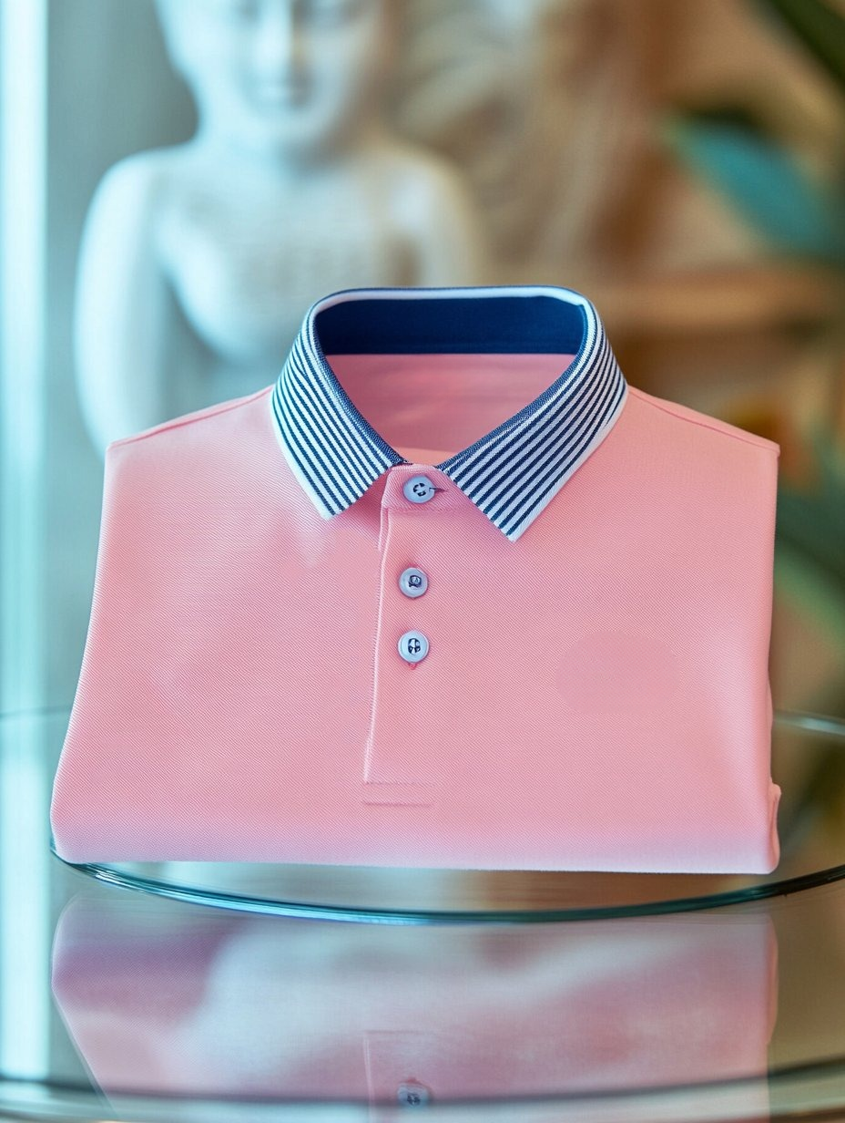 Men's Business Casual Button Short Sleeve Polo Shirt