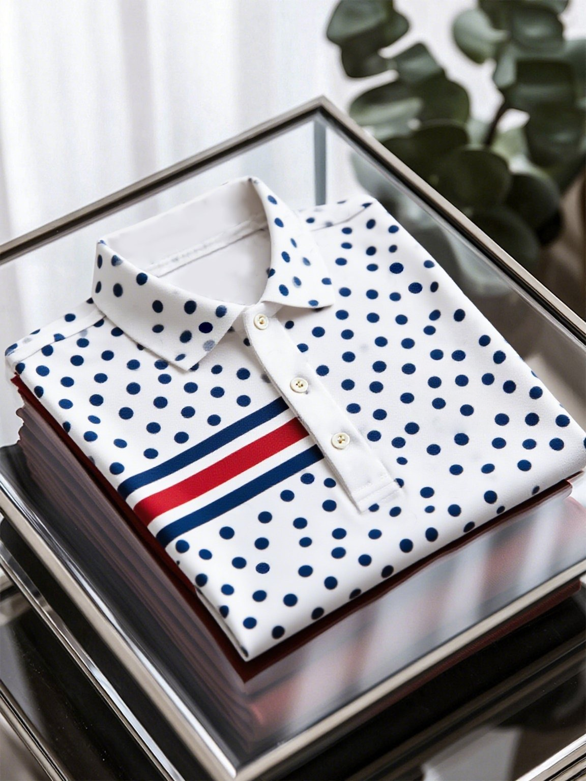 Men's Business Casual Art Button Short Sleeve Polo Shirt