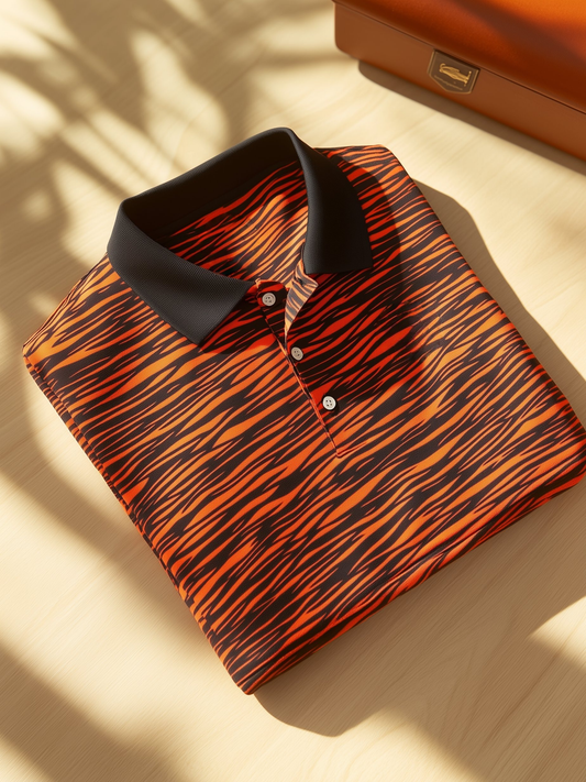 Men's Classic Business Old Money Button Short Sleeve Polo Shirt