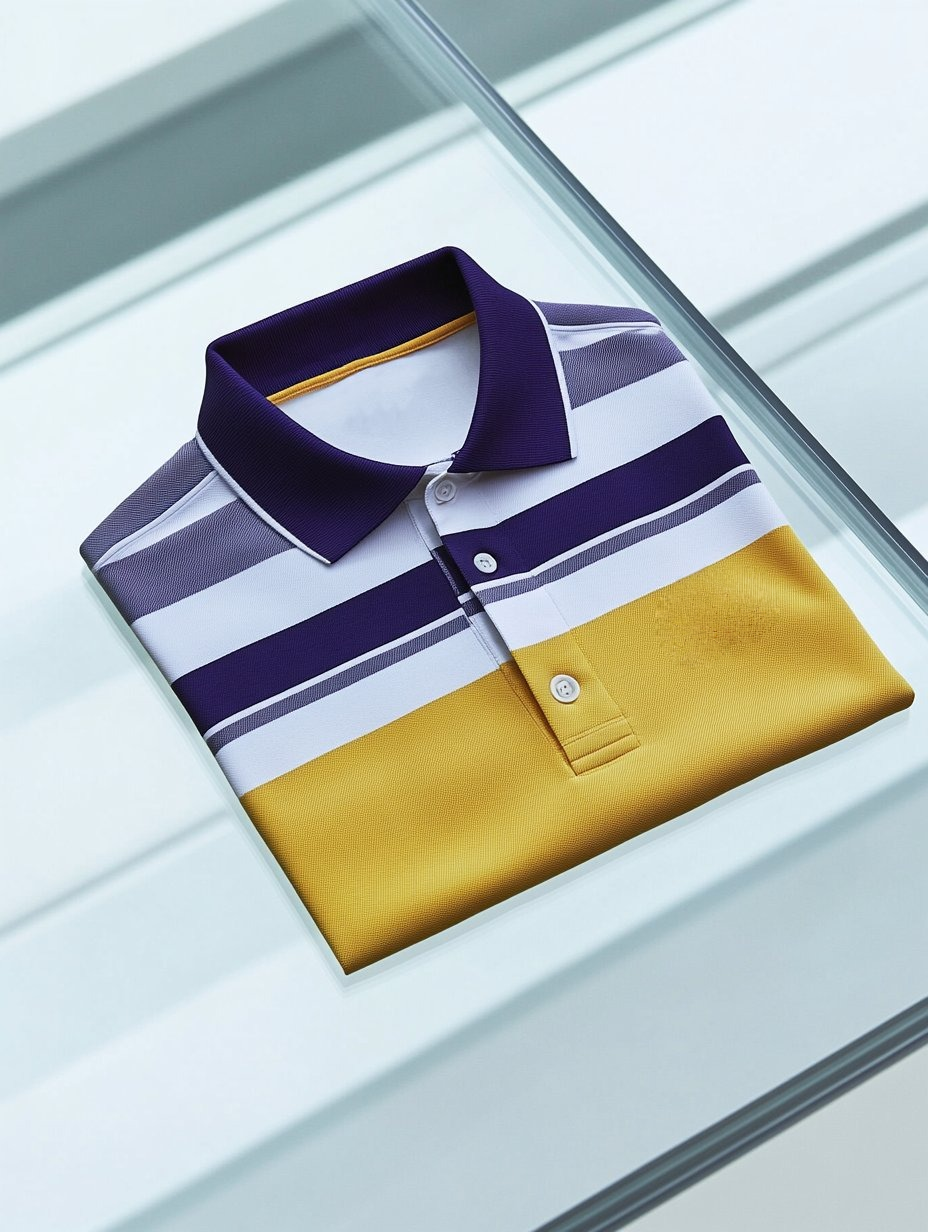 Men's Business Casual Button Short Sleeve Polo Shirt