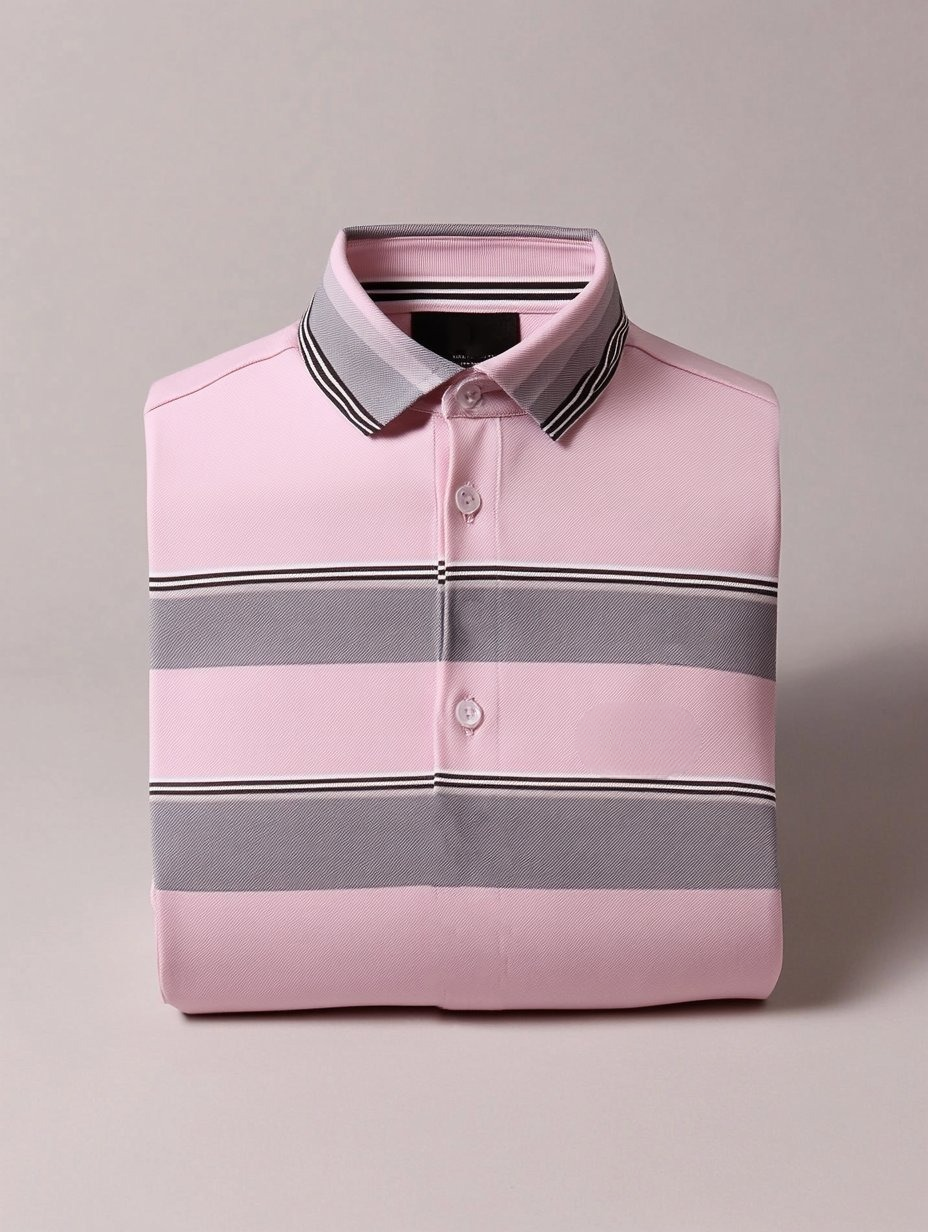 Men's Business Casual Button Short Sleeve Polo Shirt