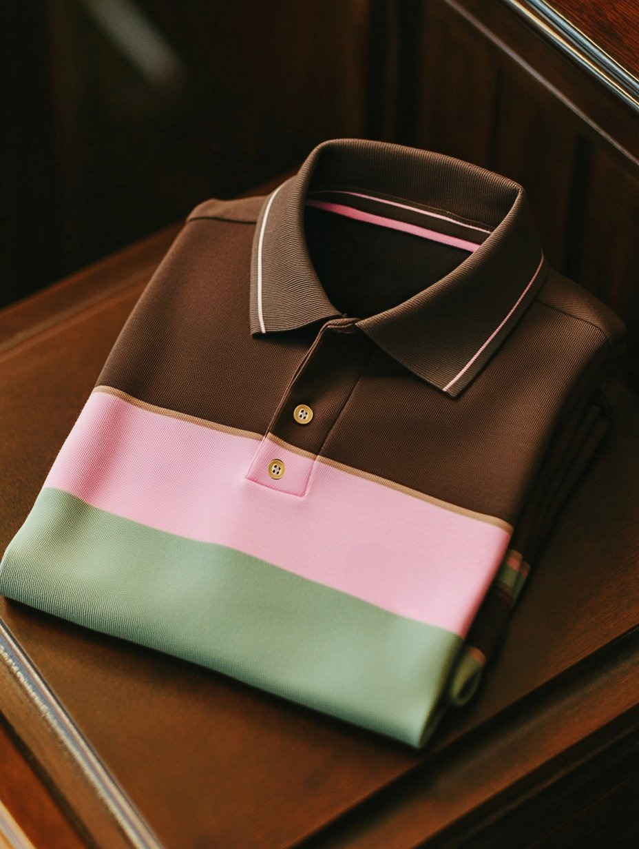 Men's Business Casual Button Short Sleeve Polo Shirt