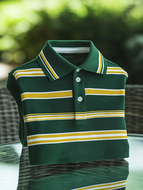 Men's Business Casual Button Short Sleeve Polo Shirt