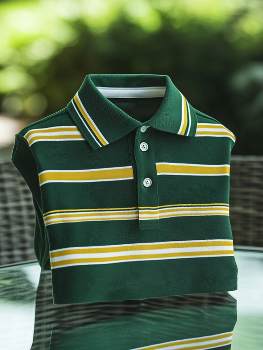 Men's Business Casual Button Short Sleeve Polo Shirt