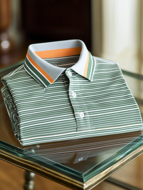 Men's Business Casual Button Short Sleeve Polo Shirt