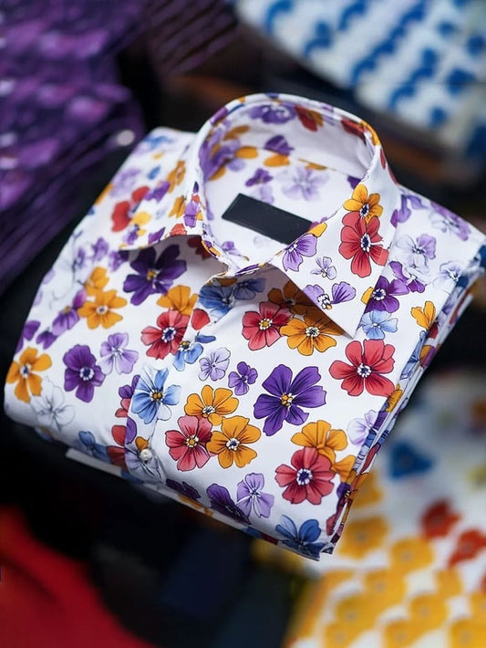 Men's Luxury Business Floral Print Shirt